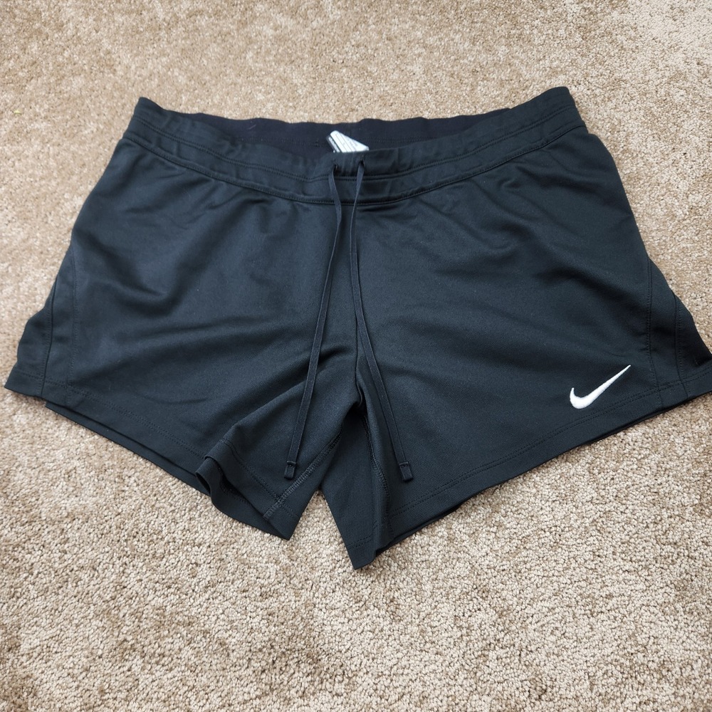 Nike Dri-FIT Womens Black Athletic Running Training Shorts Size Large L
